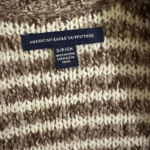 Cozy Vibe Alert! American Eagle Outfitters Longline Fair Isle Cardigan Sweater S - Picture 2 of 9